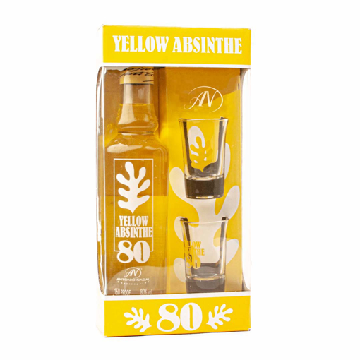 Picture of Tunel Absenta Yellow 2Glasses 0.35L 80%