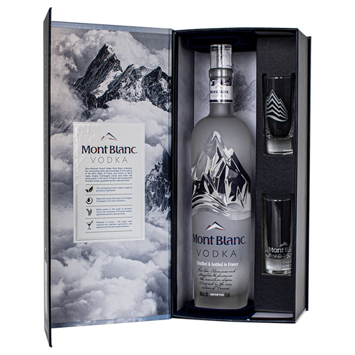 Εικόνα της Mont Blanc Vodka (+2 Verres) 0.7L 40%